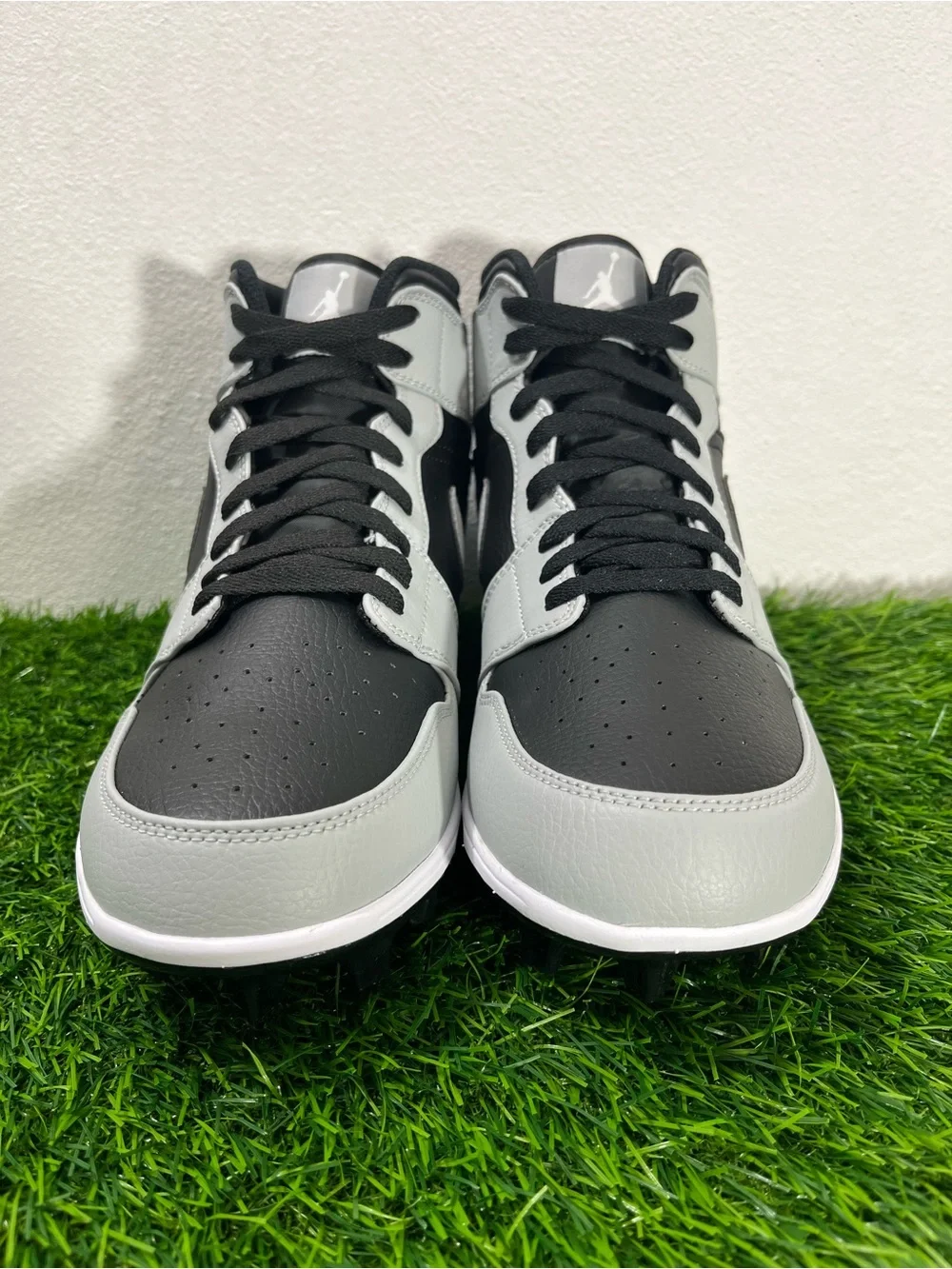 Mens Size 10 Nike Air Jordan 1 Mid TD Shadow Black Grey Football FJ6805 002